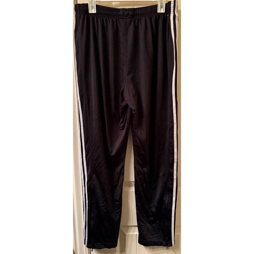 Adidas Dazzle Climalite Swishy Pants Men's XL Black White Stripe Shiny Y2K Style